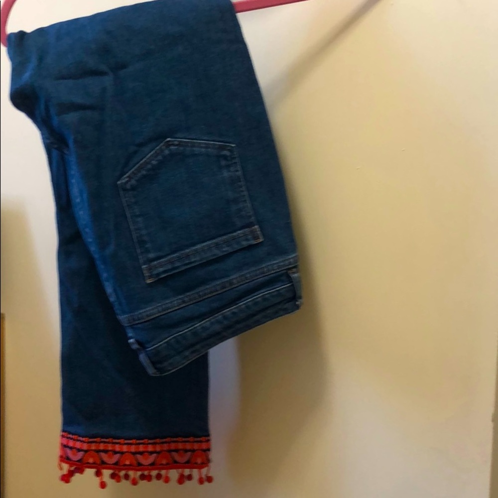Boden size 12 embellished denim jean